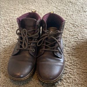 Dr. Marten brown leather AirWair booties